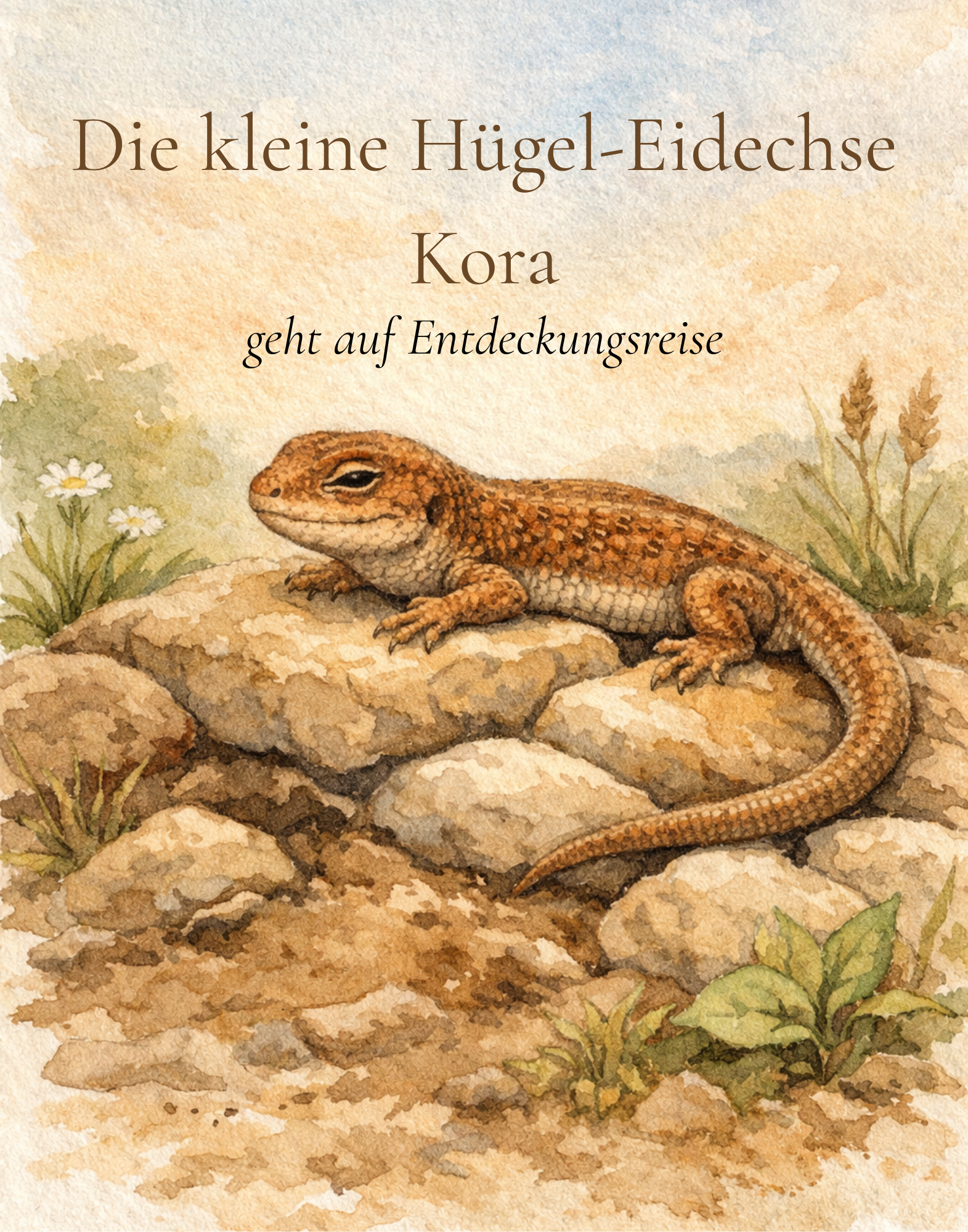 Die kleine Hügel-Eidechse Kora